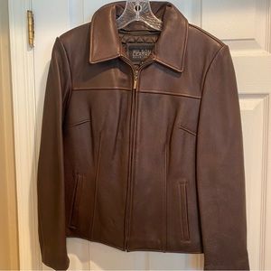 Wilsons Leather Brown zip up Leather jacket